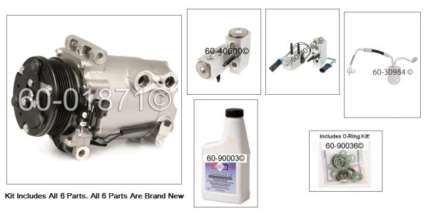 2002 - 2007 Saturn Vue 2.2L 16mm AC 22667432 A/C Compressor Kit 2 Years Warranty 15922970, 22667432, 22681773, 22722684,  15783637, 19187873, 2GCH-19D629-AB, 6GCH-19D629-AB
